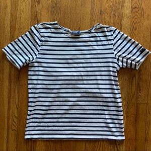 Saint James L’atelier Blue Striped T-Shirt
